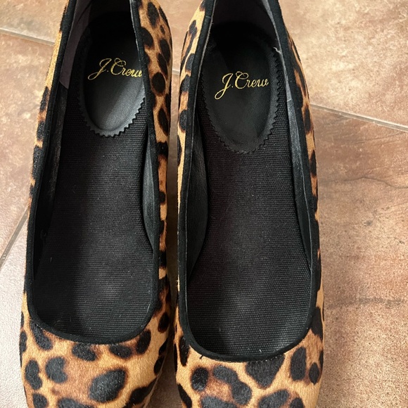 JCrew Seville Espadrille Wedges Leopard - Picture 2 of 9